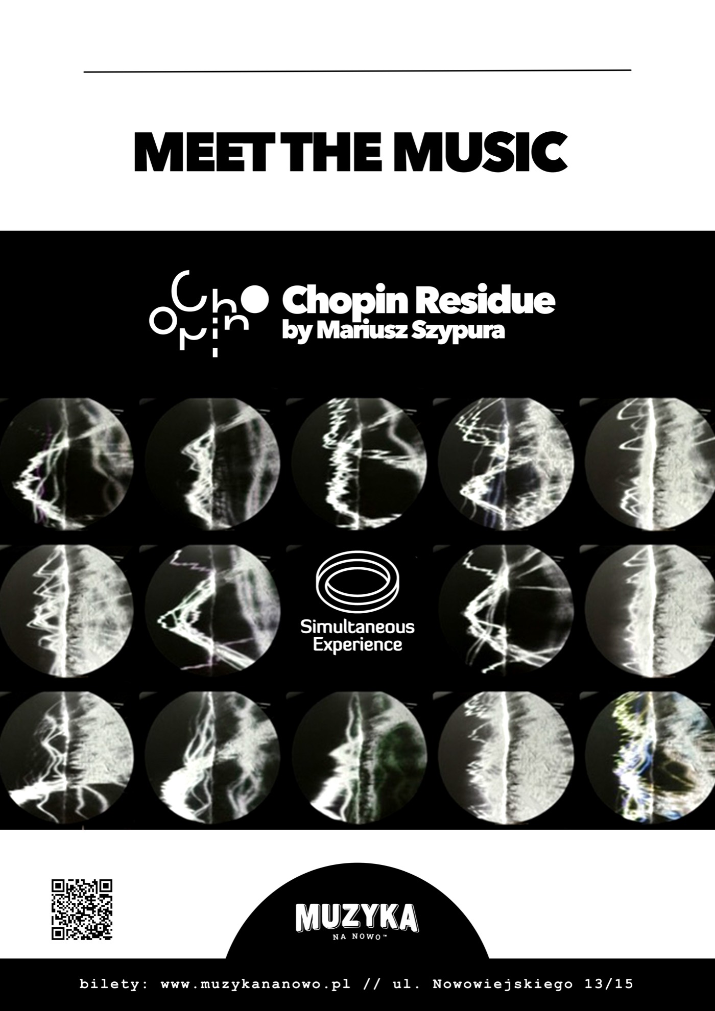 Meet the Music — Chopin Residue Simultaneous Experience listening session at Muzyka na Nowo, Poznań, 22 October 2026 poster